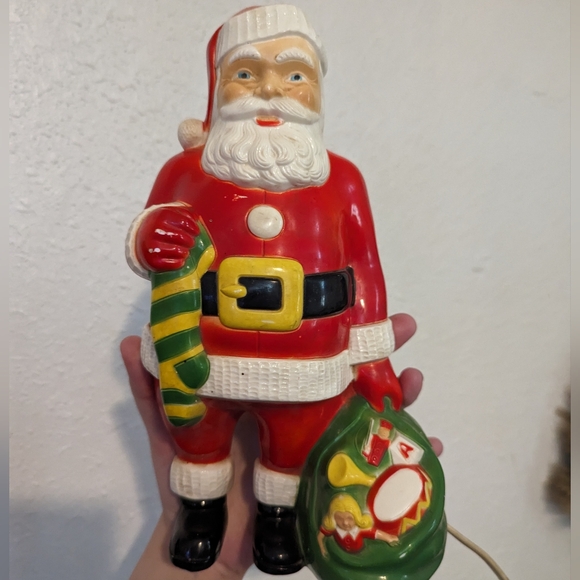 Vintage 1950s Santa Claus Paramount Wall Christmas Decor 50s Blow mold Holiday - Picture 2 of 11